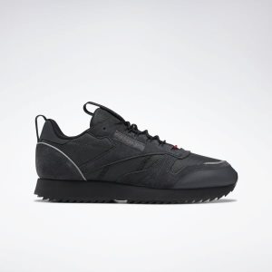 Reebok Classic Leather Ripple Trail Turnschuhe Herren - Grau/Schwarz - DE 905-UKP